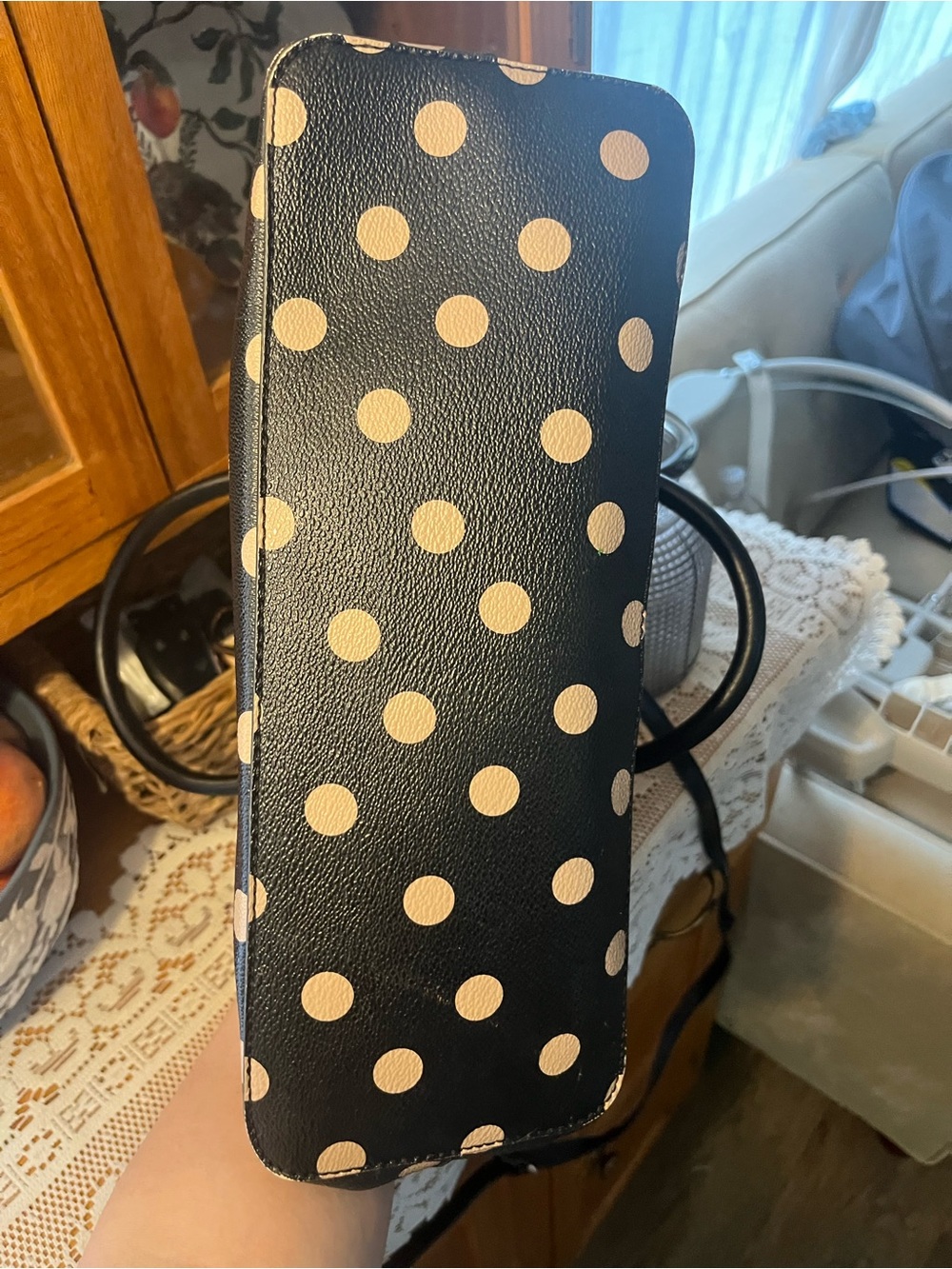 kate spade Black with White Polka Dot Satchel bag - Picture 10 of 10